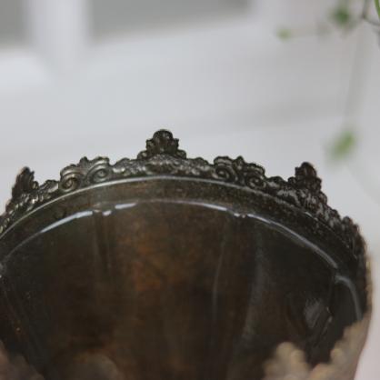 A Lot Dekoration - Blomsterpotte/krukke krone 15 cm Gyldenbrun , hemmetshjarta.no
