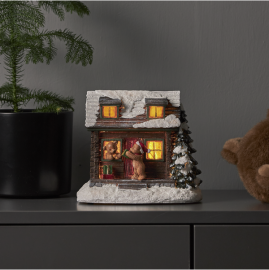 Julepynt LED Tedville Hus Teddybjørn , hemmetshjarta.no