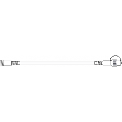 Utendrsdekorasjon System LED EL Forlengelseskabel Hvit 500cm , hemmetshjarta.no