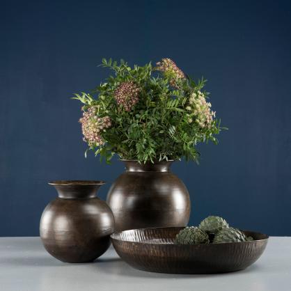 A Lot Dekoration - Vase Polly Antik Brun 18x20cm , hemmetshjarta.no