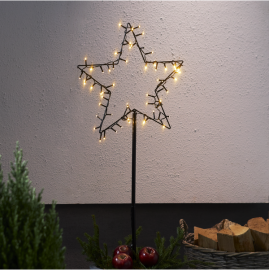 Utendørs dekorasjon Spiky LED Stjerne 39x92 , hemmetshjarta.no