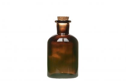 A Lot Dekoration - Dekorasjon Glassflaske Brun 150ml 5,7x10,3cm 2-pack , hemmetshjarta.no