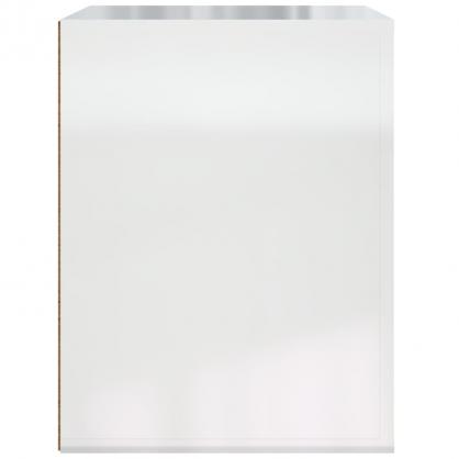 Veggmontert nattbord hvit hyglans 50x36x47 cm , hemmetshjarta.no