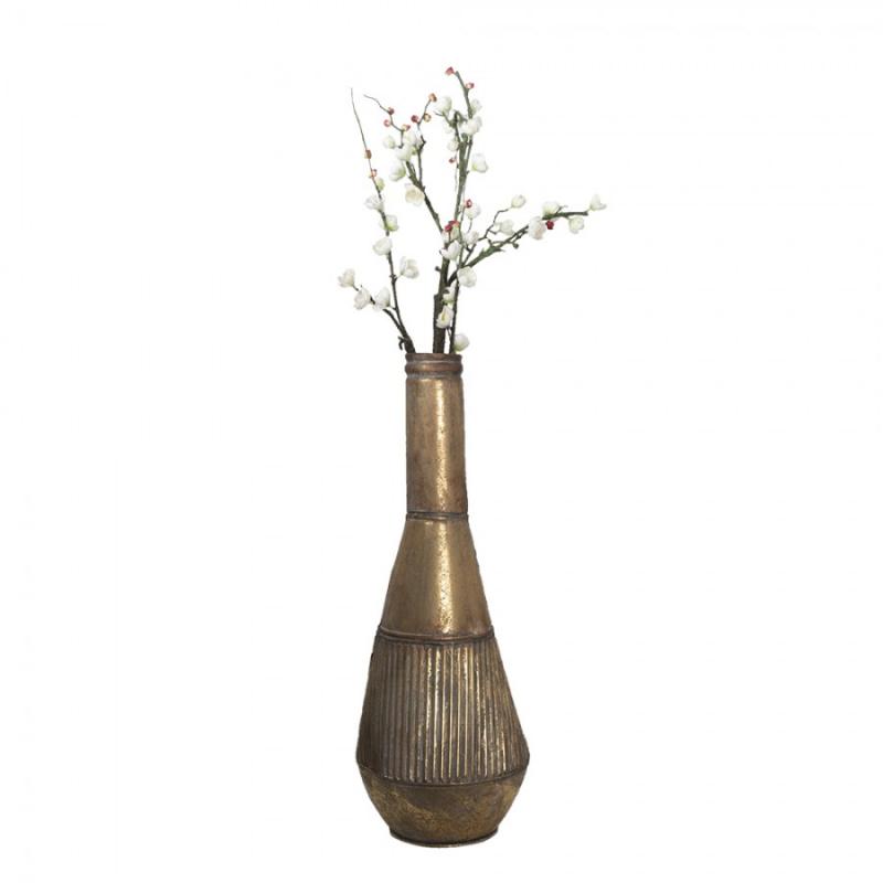 Dekorativ Vase  22x61 Cm Kobberfarget Metall Rund , hemmetshjarta.no
