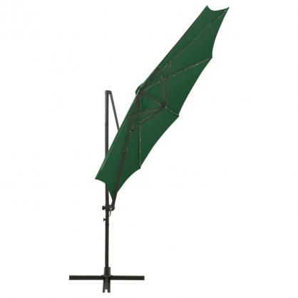 Fritthengende parasoll med stang og LED grnn 300 cm , hemmetshjarta.no