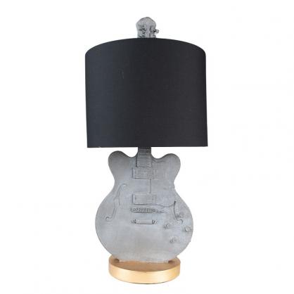 Bordlampe Gitar  30x68 cm Gr Polyresin , hemmetshjarta.no