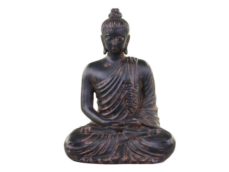 Chic Antique Buddha sittende Polyresin H22 / L15 / B11 cm svart , hemmetshjarta.no