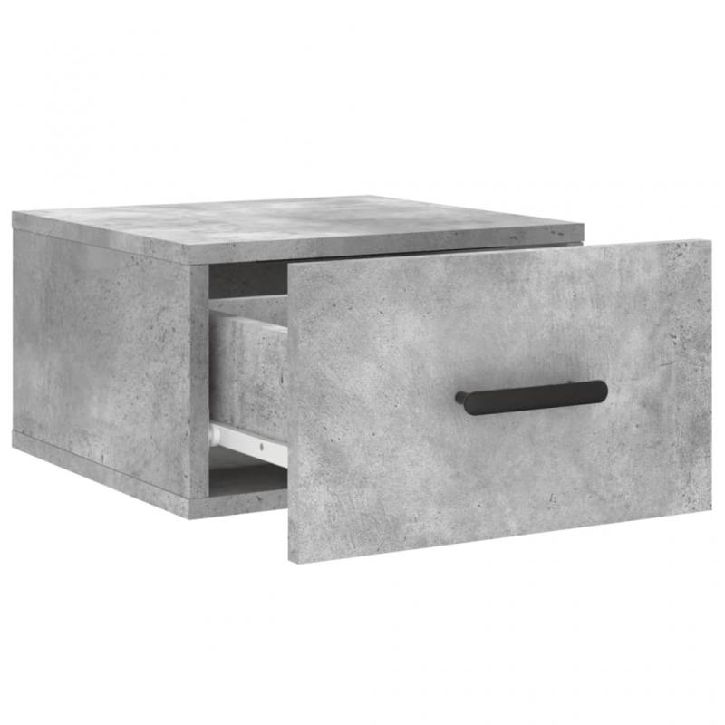 Veggmontert nattbord betonggr 35x35x20 cm 2 stk , hemmetshjarta.no
