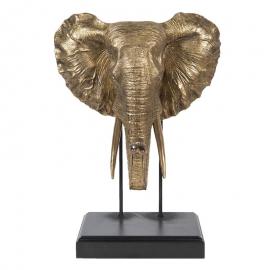 Dekorasjon Statue Elephant 42x30x56 cm Gull Polyresin , hemmetshjarta.no