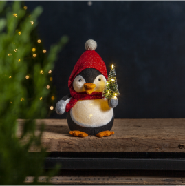 Julepynt LED Joylight Pingvin 25 cm , hemmetshjarta.no