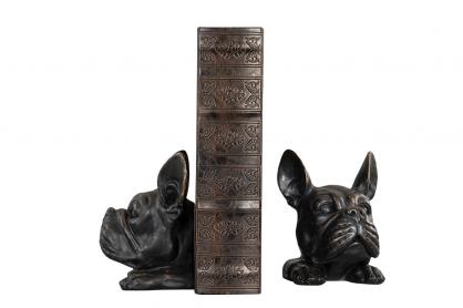 A Lot Dekoration - Boksttte sett med 2 Bulldog Svart Brun Poly 21x12x14,5cm , hemmetshjarta.no