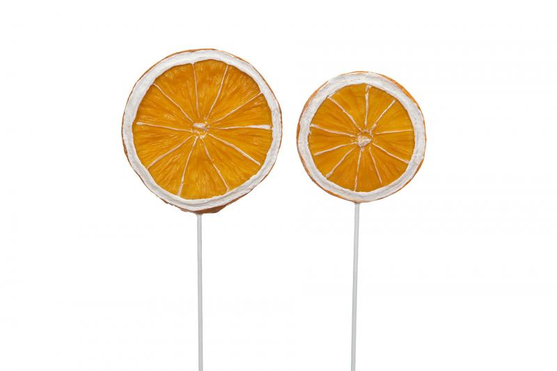 A Lot decoration Appelsinskiver Stick Mix Poly 4,5 / 6cm 2-pack , hemmetshjarta.no