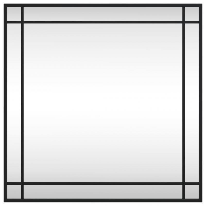 Veggspeil firkantet sort 60x60 cm jern , hemmetshjarta.no