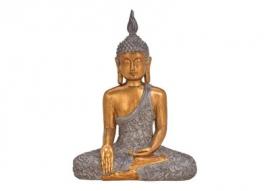 Dekorasjon Buddha gull polyresin (B/H/D) 30x41x15cm , hemmetshjarta.no