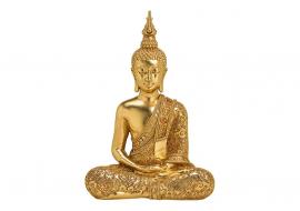 Dekorasjon Buddha gull polyresin (B/H/D) 26x35x13cm , hemmetshjarta.no