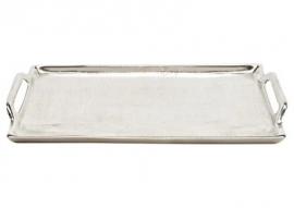 Dekorativt brett med sølvhåndtak i metall (B/H/D) 36x3x21cm , hemmetshjarta.no