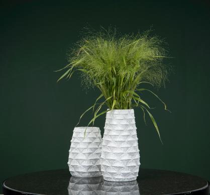A Lot Dekoration - Blomsterpotte/krukke Vase Palm White Shade 19,5x25cm , hemmetshjarta.no