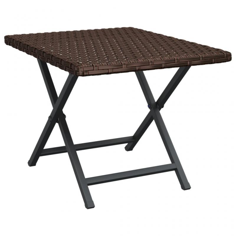Sammenleggbar bord 45x35x32 cm brun kunstrotting , hemmetshjarta.no