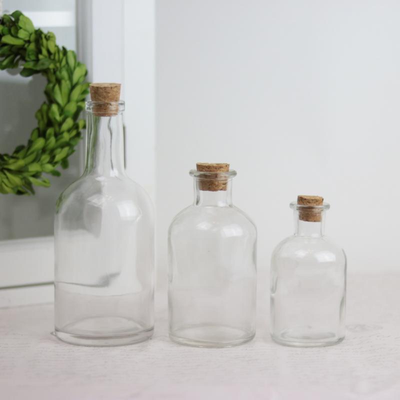 A Lot Dekoration - Dekorasjon Glassflaske Klar 150ml 5,7x10,3cm 2-pack , hemmetshjarta.no