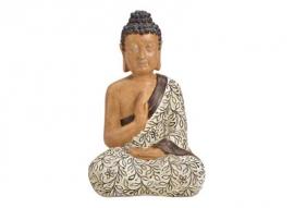 Dekorasjon Buddha beige sittende polyresin (B/H/D) 23x19x37 cm , hemmetshjarta.no