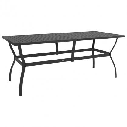 Spisebord for hage 190x80x72 cm antrasitt stl , hemmetshjarta.no