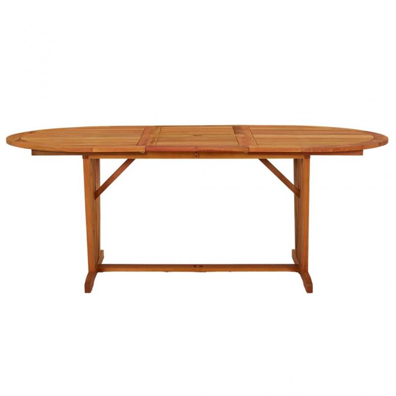 Spisebord for hage uttrekkbart (150-200)x100x75 massivt eukalyptustre , hemmetshjarta.no
