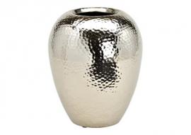 Dekorativ vase Metall Sølv (B/H/D) 24x30x24cm , hemmetshjarta.no