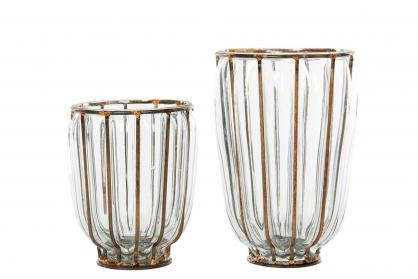 A Lot Dekoration - Vase Lyslykt Glass Rust Boney 2-pack , hemmetshjarta.no