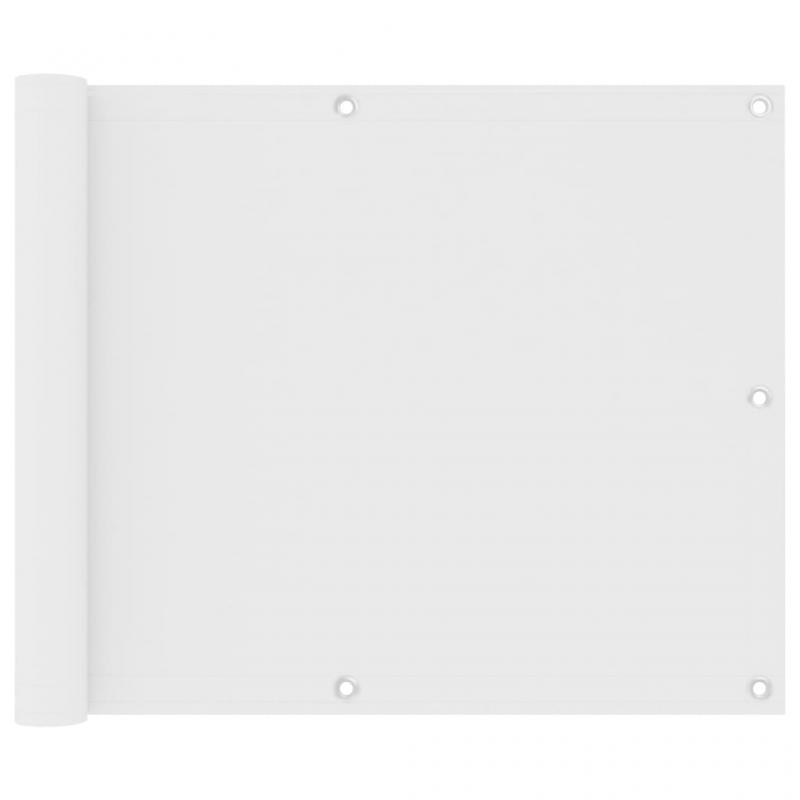 Balkongskjerm hvit 75x300 cm oxfordstoff , hemmetshjarta.no