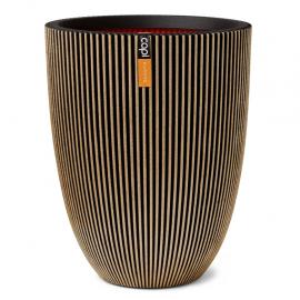 Capi Vase elegant Groove 34x46 cm svart og gull , hemmetshjarta.no