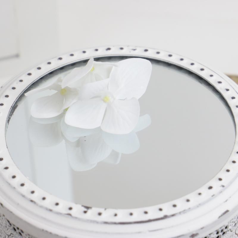 A Lot Dekoration - Eske med speillokk - antikk hvit , hemmetshjarta.no