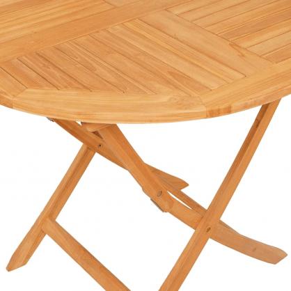 Sammenleggbart spisebord for hage 85x76 cm massiv teak , hemmetshjarta.no
