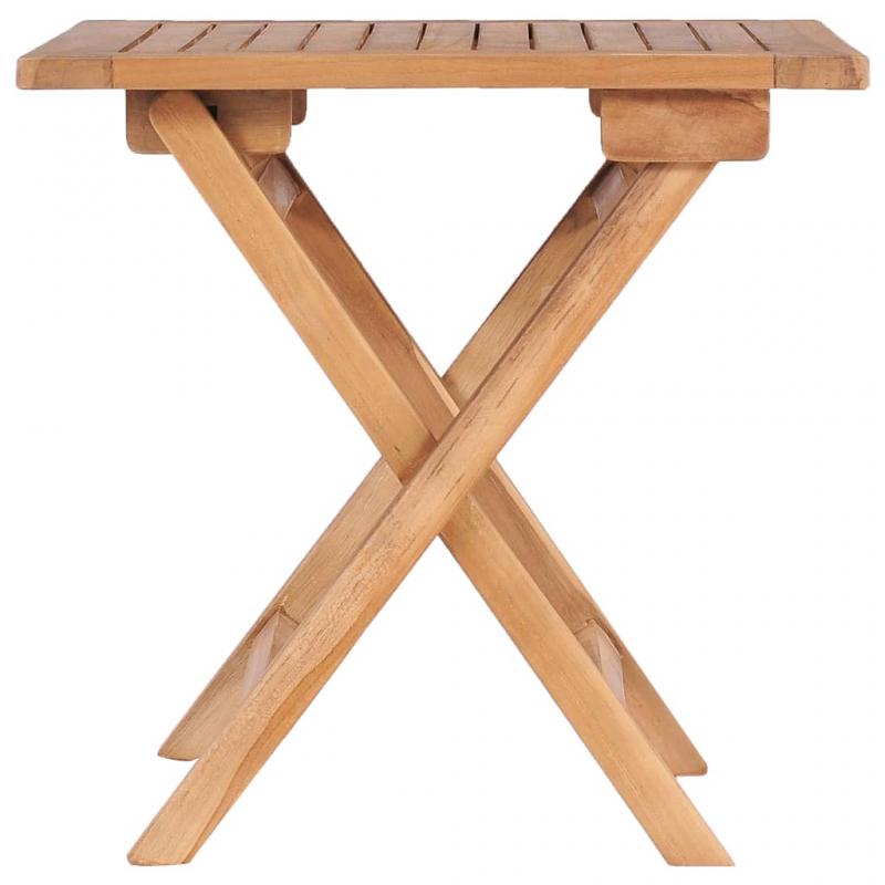 Sammenleggbart spisebord for hage 45x45x45 cm massiv teak , hemmetshjarta.no