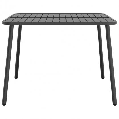 Spisebord for hage 100x100x71 cm antrasitt stl , hemmetshjarta.no