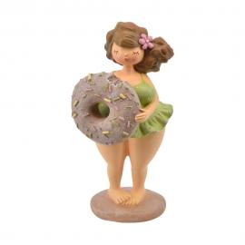 Badedame Patricia, m. donut, poly, H21 cm , hemmetshjarta.no