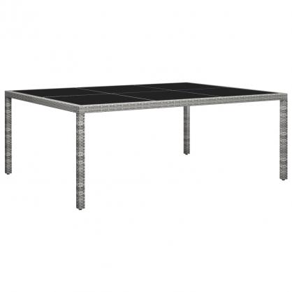 Spisebord for hage 200x150x74 cm gr kunstrotting , hemmetshjarta.no