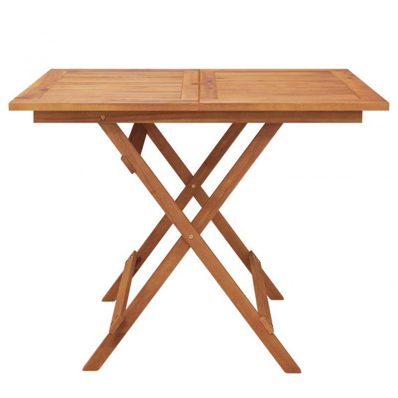 Sammenleggbart spisebord for hage 90x90x75 cm massivt akasietre , hemmetshjarta.no