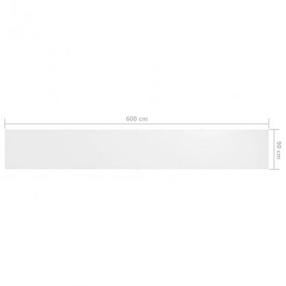 Balkongskjerm hvit 90x600 cm oxfordstoff , hemmetshjarta.no