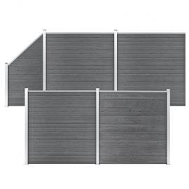 Gjerdepanel WPC grå 186x792 cm 5 deler , hemmetshjarta.no