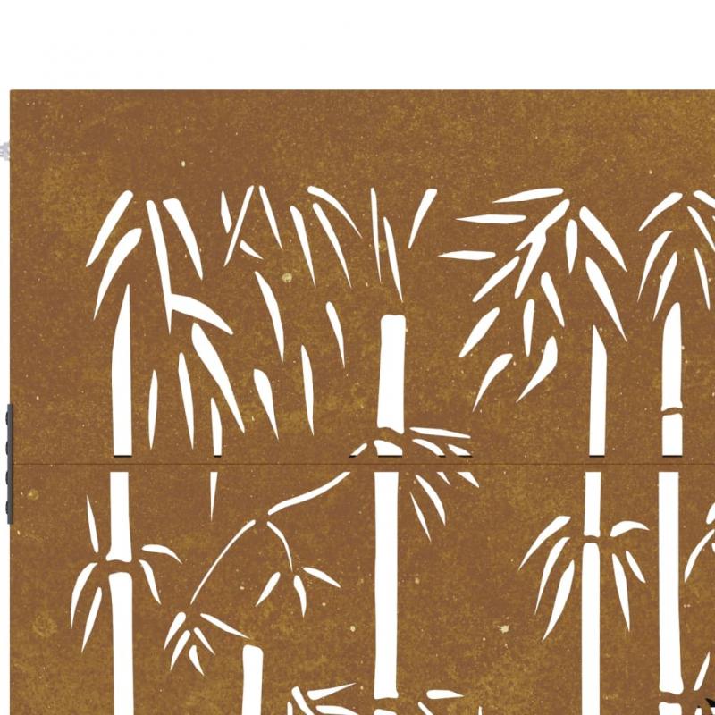 Hageport i rustfritt stl bambus design 105x205 cm , hemmetshjarta.no