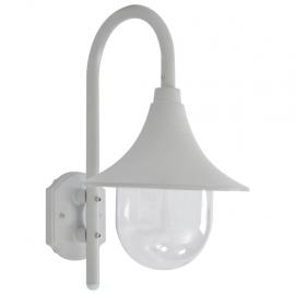 Vegglampe for hage E27 42 cm aluminium hvit , hemmetshjarta.no