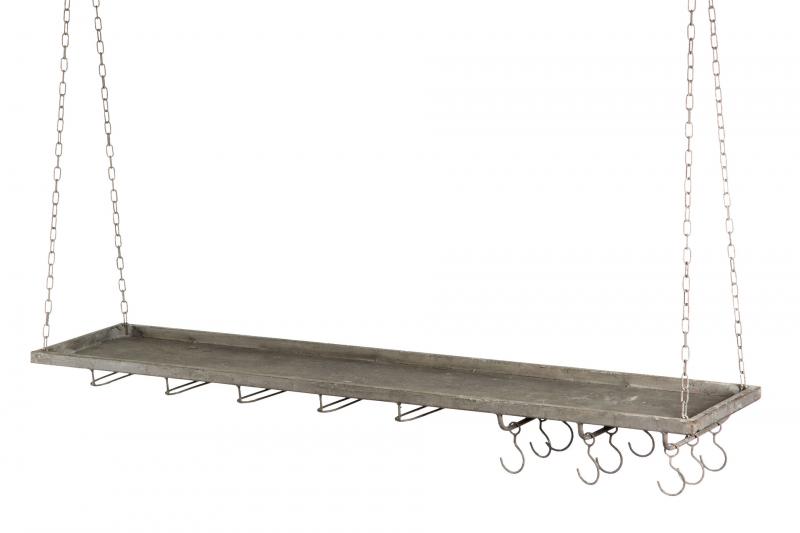 A Lot Dekoration - Hengende hylle med kroker og vinglassholder 120 cm , hemmetshjarta.no