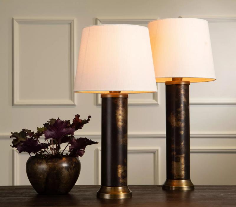 A Lot Decoration - Lampefot Syle Antikk Messing/ Brun 12x46cm , hemmetshjarta.no