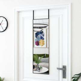 Dørspeil sort 30x100 cm glass og aluminium , hemmetshjarta.no