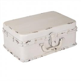 Koffert dekor Jern 29x20x13 cm hvit , hemmetshjarta.no