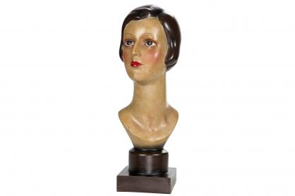 A Lot Dekoration - Dekorasjon Byste Vintage Lady Poly 18x17x45cm , hemmetshjarta.no