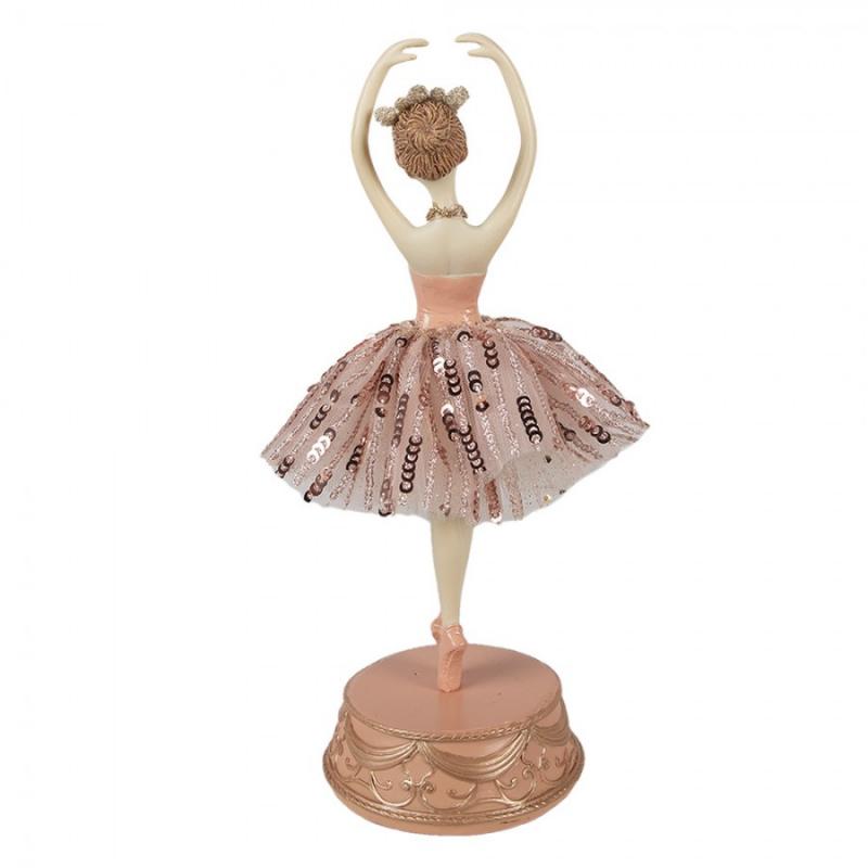 Spilledose Ballerina  11x29 cm Rosa Polyresin , hemmetshjarta.no