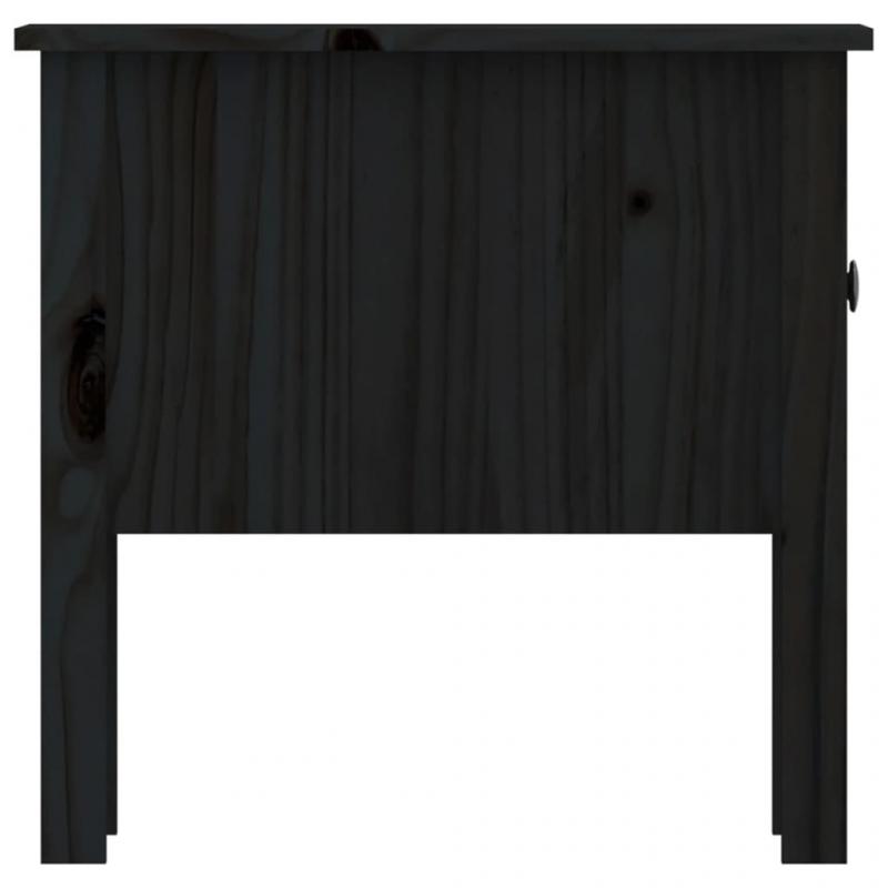 Sidebord 50x50x49 cm sort heltre furu 2 stk , hemmetshjarta.no