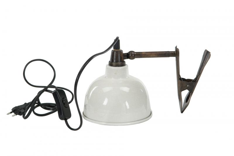 A Lot Dekoration - Vegglampe med Clip El - Emalje Shell , hemmetshjarta.no