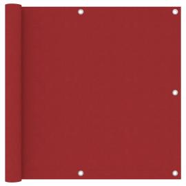 Balkongskjerm rød 90x500 cm oxfordstoff , hemmetshjarta.no